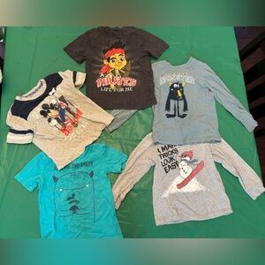 Kids Short long Sleeve shirt bundle toddler boy girl holiday travel athletic fun